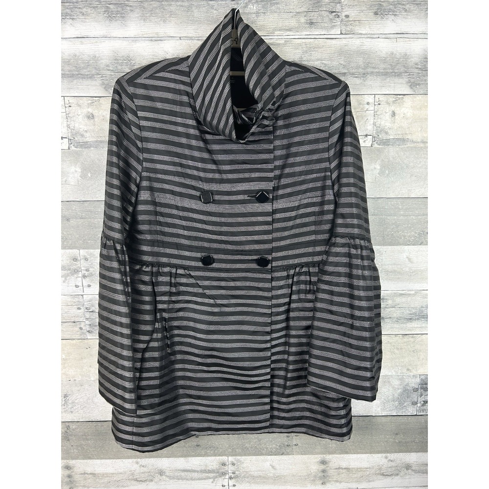 Samuel Dong Women's Medium Double Breasted Striped Jacket